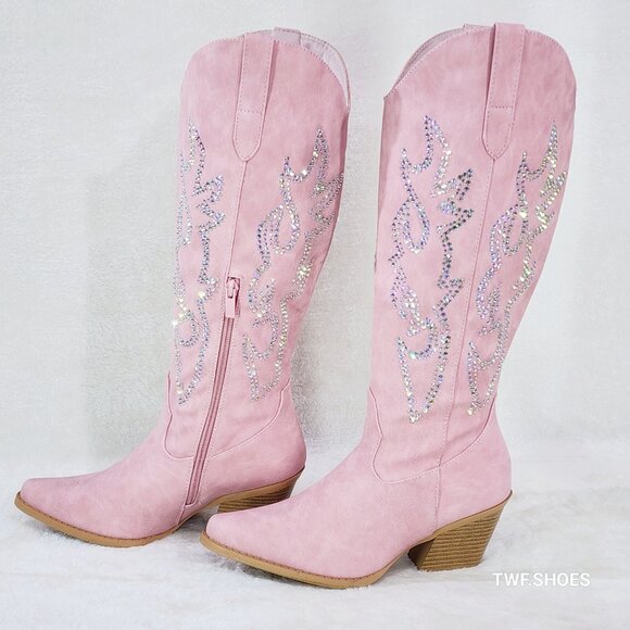 Pink Western Boots with Embellishments - Picture 9 of 9